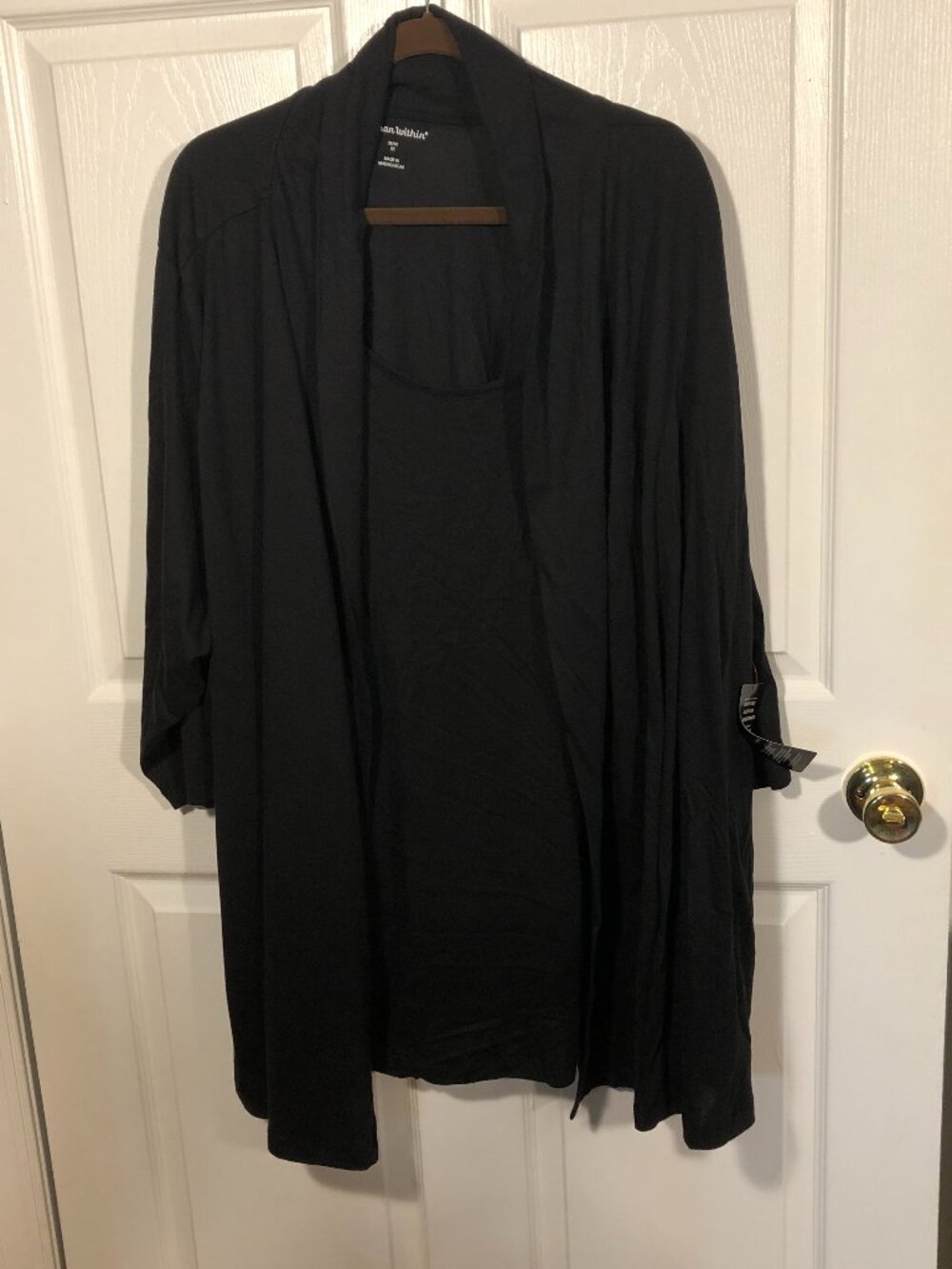Woman within black cardigan set, NWT, 5X